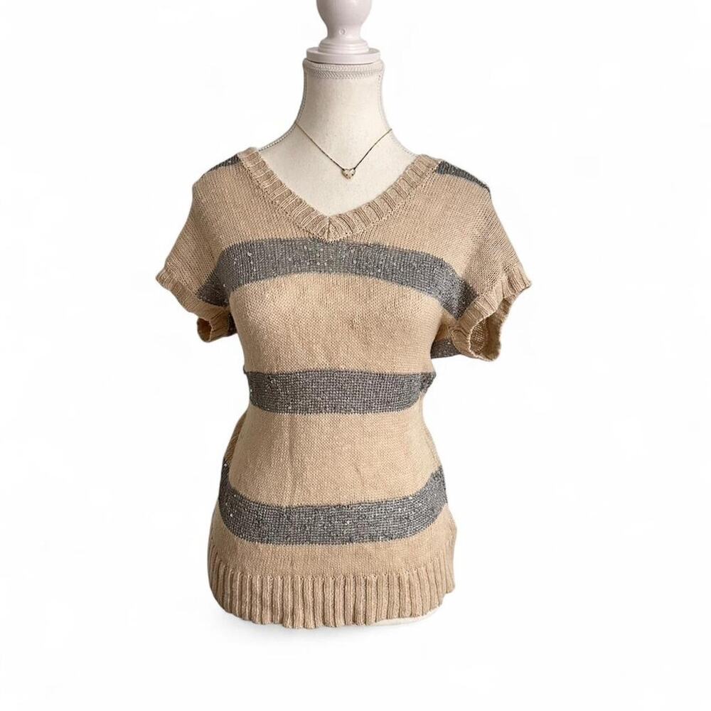Vintage XX1 F21 Striped V Neck Sweater Super Cute Staple From the 2000s Size S